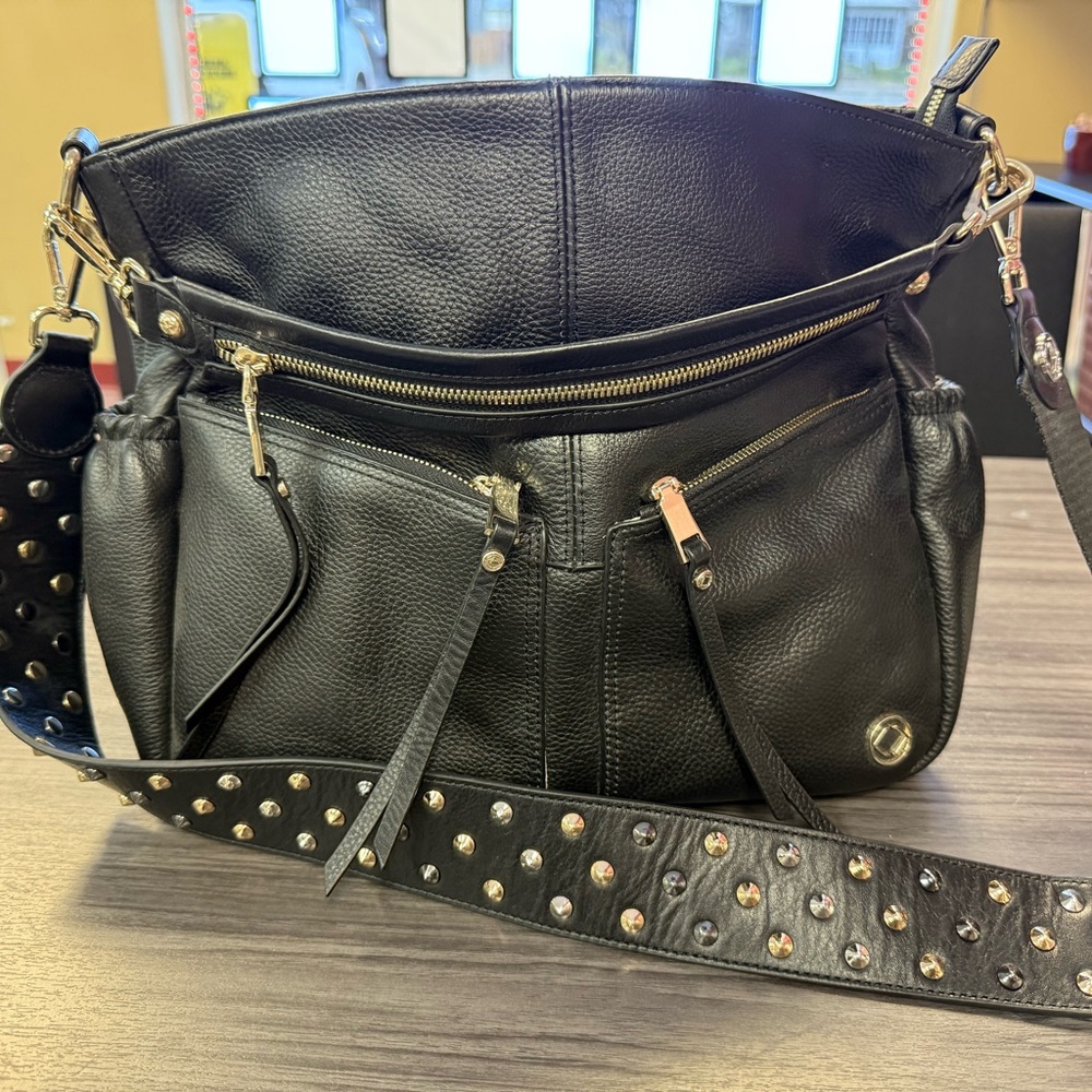 Kerikit Black Midi Lennox with studded strap